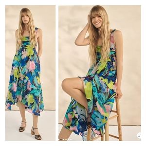Anthropologie Sunny Midi Dress Size L